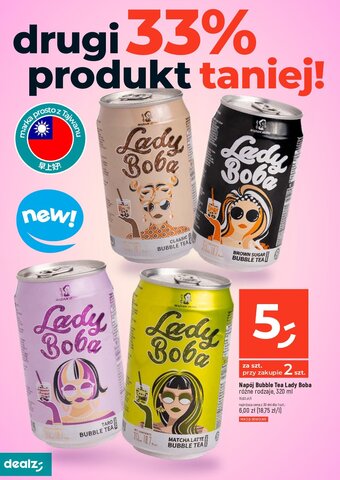 Dealz Napój bubble tea oferta