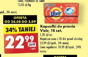 Biedronka Kapsułki do prania Vizir 18szt. oferta