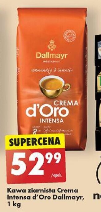 Biedronka Kawa ziarnista Crema Intensa d'Oro Dallmayr 1kg oferta