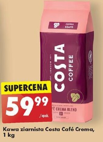 Biedronka Kawa ziarnista Costa Café Crema 1 kg oferta