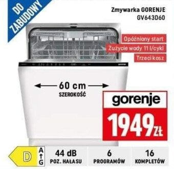 Neopunkt Zmywarka gorenje oferta