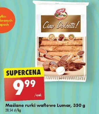 Biedronka Maślane rurki waflowe Lumar 350 g oferta