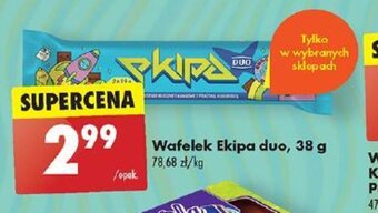 Biedronka Wafelek Ekipa duo 38 g oferta