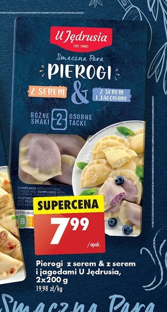 Biedronka Pierogi z serem i serem i jagodami oferta