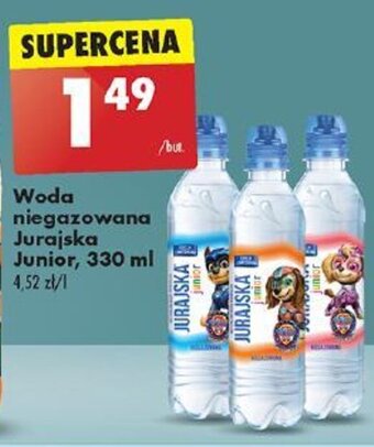 Biedronka Woda niegazowana Jurajska Junior 330 ml oferta