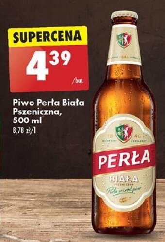 Biedronka Piwo Perła Biała Pszeniczna 500 ml oferta