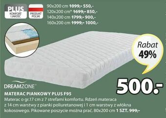 JYSK Materac piankowy plus f95 oferta