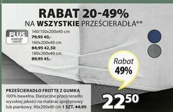 JYSK Prześcieradło frotte z gumką oferta