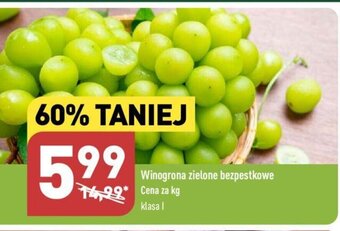 ALDI Winogrona zielone bezpestkowe 1 kg oferta