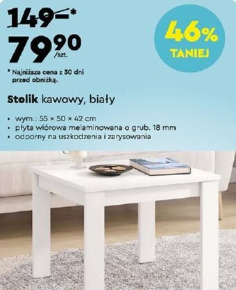Biedronka Stolik kawowy biały oferta
