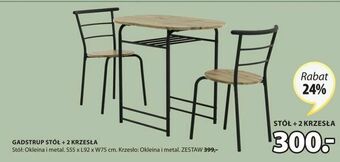 JYSK Gadstrup stół + 2 krzesła oferta