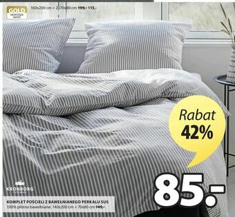 JYSK Komplet pościeli z bawełnianego perkalu sus oferta