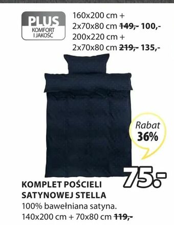 JYSK Komplet pościeli satynowej stella oferta