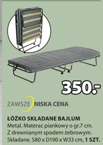 JYSK Łóżko składane bajlum oferta