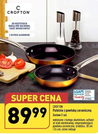 ALDI CROFTON Patelnie z powłoką ceramiczną Zestaw 2 szt. oferta