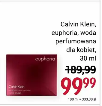 Rossmann Calvin Klein, euphoria, woda perfumowana dla kobiet 30 ml oferta