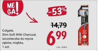 Rossmann Colgate, Slim Soft With Charcoal, szczoteczka do mycia zębów, miękka 1 szt. oferta