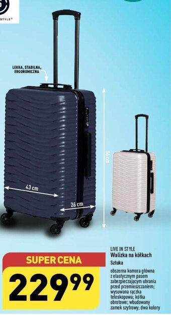 ALDI LIVE IN STYLE Walizka na kółkach oferta
