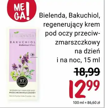 Rossmann Bielenda, Bakuchiol, regenerujący krem pod oczy przeciw zmarszczkowy na dzień i na noc oferta