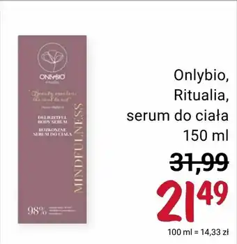 Rossmann Onlybio, Ritualia, serum do ciała oferta