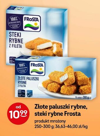 Żabka Złote paluszki rybne, steki rybne Frosta oferta