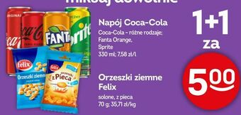 Żabka Napój Coca-Cola + Orzeszki ziemne Felix oferta
