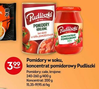 Żabka Pomidory w soku, koncentrat pomidorowy Pudliszki oferta
