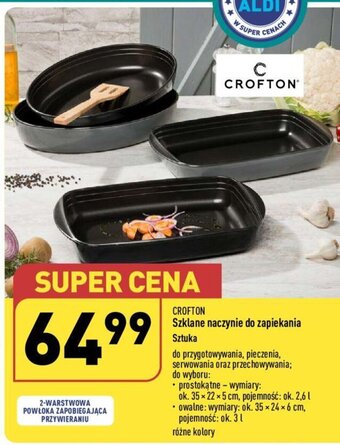 ALDI Szklane naczynie do zapiekania Sztuka oferta