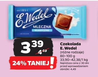 Netto Czekolada e. wedel oferta