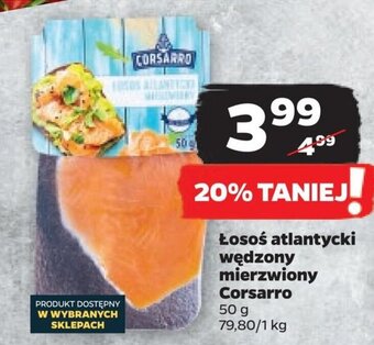 Netto Łosoś atlantycki wędzony mierzwiony Corsarro 50g oferta