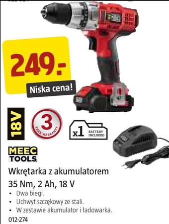 Jula Akumulatorowa wkrętarka meec tools oferta