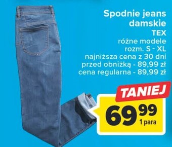 Carrefour Spodnie damskie tex oferta