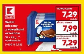 Kaufland Wafle mleczne z kawałkami orzechów oferta
