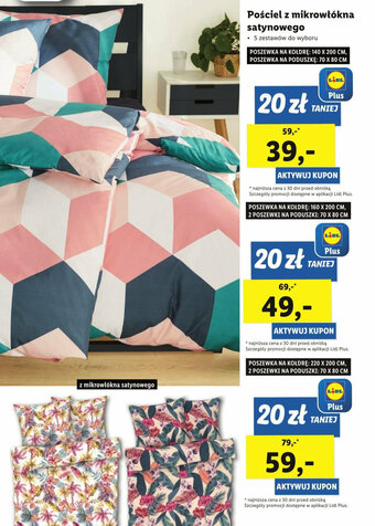 Lidl Pościel z mikrowłókna satynowego oferta