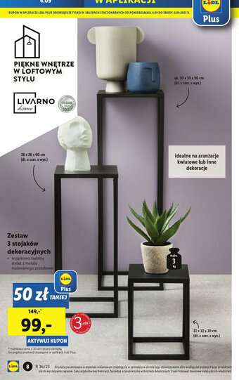 Lidl Zestaw 3 stojaków dekoracyjnych oferta
