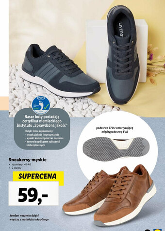 Lidl Sneakersy męskie oferta
