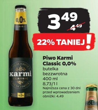 Netto Piwo Karmi Classic 0,0% 400ml oferta