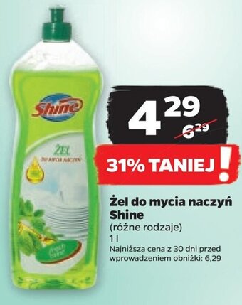 Netto Żel do mycia naczyń Shine 1l oferta