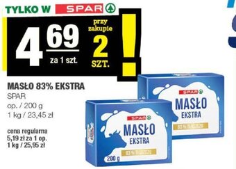 SPAR mini MASŁO 83% EKSTRA SPAR 200g oferta