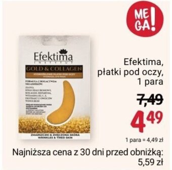 Rossmann Efektima, płatki pod oczy, 1 para oferta
