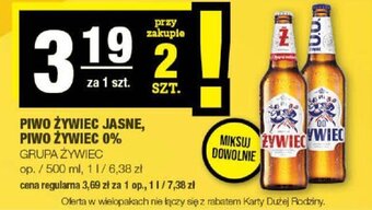 SPAR mini PIWO ŻYWIEC JASNE, PIWO ŻYWIEC 0% GRUPA ŻYWIEC 500ml oferta