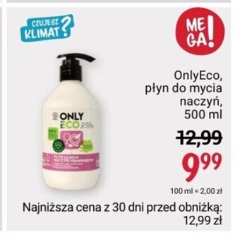 Rossmann Only Eco, płyn do mycia naczyń, 500 ml oferta