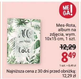 Rossmann Mes-Rota, album na zdjęcia, wym. 10x15 cm, 1 szt. oferta