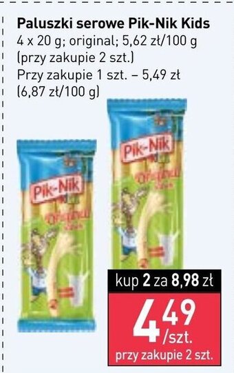 Stokrotka Paluszki serowe Pik-Nik Kids 4 x 20 g oferta