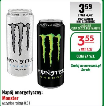 Eurocash Napój energetyczny MONSTER 0,5l oferta