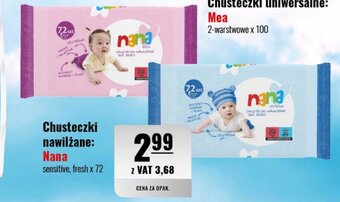 Eurocash Chusteczki nawilżane Nana 72szt. oferta