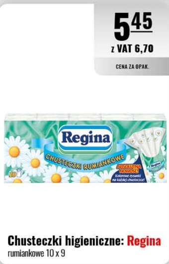 Eurocash Chusteczki higieniczne Regina 10x9szt. oferta