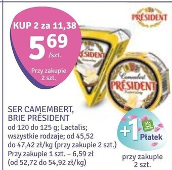 Stokrotka SER CAMEMBERT, BRIE PRÉSIDENT od 120 do 125 g oferta