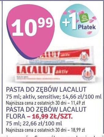 Stokrotka PASTA DO ZĘBÓW LACALUT 75 ml oferta