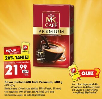 Biedronka Kawa mielona MK Café Premium 500 g oferta